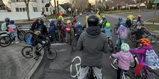 Biky bikes joined Portland's Bike Bus a weekly cycling commute for kids