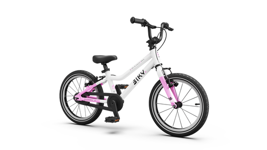 Biky Air 16 inch kids bike Bubble Pink side view