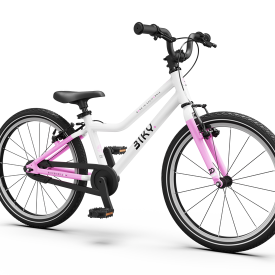 Biky Air 20 inch kids bike Bubble Pink side 