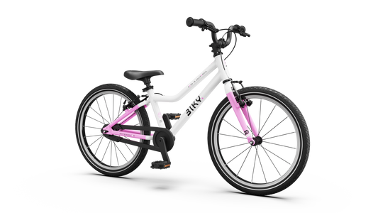 Biky Air 20 inch kids bike Bubble Pink side 