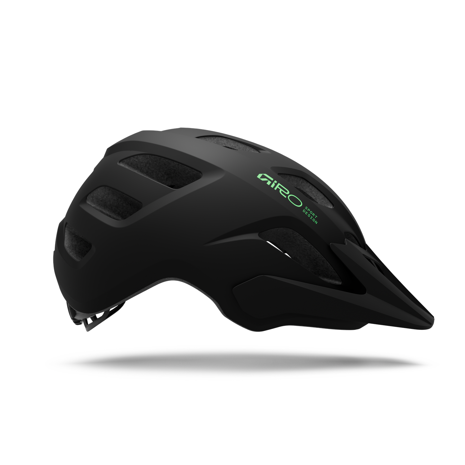 Giro Tremor MIPS child Helmet matte black green side view